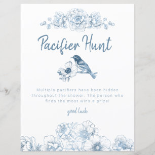 Papier Panneau de jeu Baby shower de chasse Dusty Blue