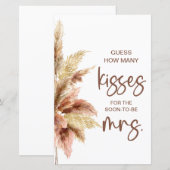 Papier Panneau de jeu Élégant Combien de baisers (Devant / Derrière)