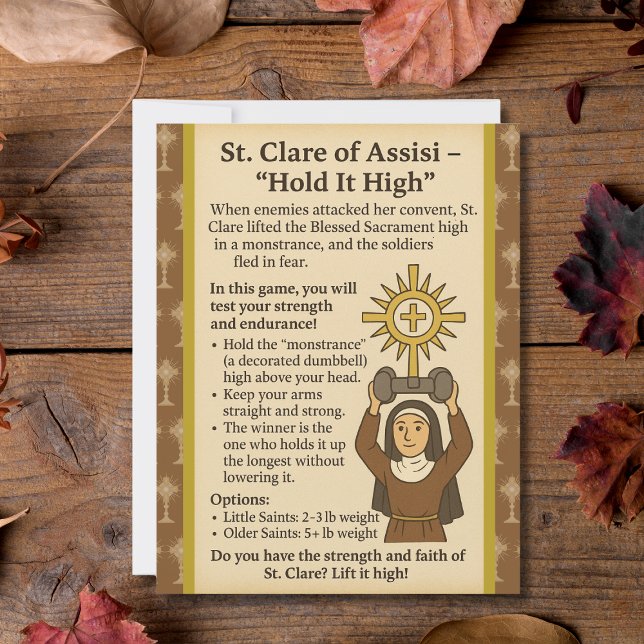 Papier Panneau de jeu Saint Clare Hold It High (Créateur téléchargé)