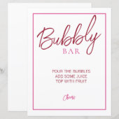 Papier Panneau de la barre de bulles rose et rouge (Devant / Derrière)