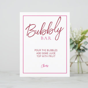 Papier Panneau de la barre de bulles rose et rouge