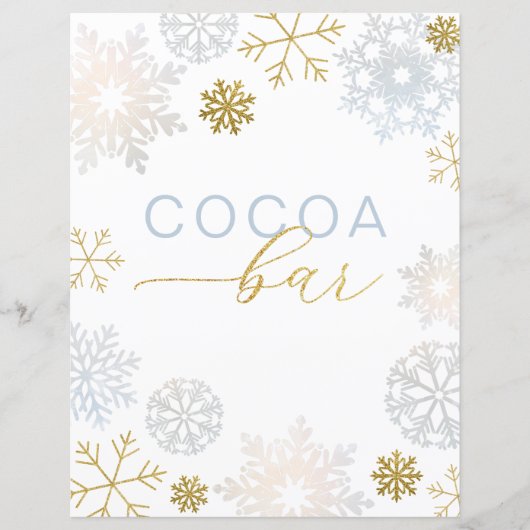 Papier Panneau de la barre de cacao bleue Winter Wonderla (Devant)