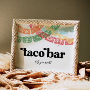 Papier Panneau de la barre Fiesta Taco imprimé