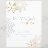 Papier Panneau de la barre Mimosa Dusty Blue Snowflake (Devant)