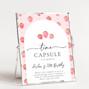 Papier Panneau de la capsule de temps fraise