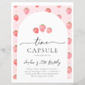 Papier Panneau de la capsule de temps fraise (Devant)