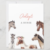 Papier Panneau de la station d'adoption de chevaux (Devant)