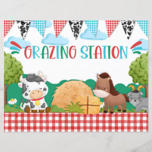 Papier Panneau de la station de pâturage Barn Yard