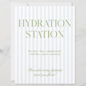 Papier Panneau de la Station d'Hydratation à rayures Vert (Devant)