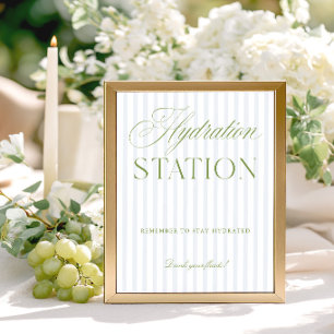 Papier Panneau de la station d'hydratation de mariage ver