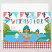 Papier Panneau de la table de canard animal Barnyard Wate (Devant / Derrière)