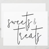 Papier Panneau de la table de dessert simple et désuète (Devant / Derrière)