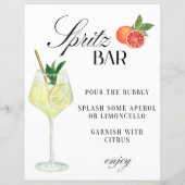 Papier Panneau de la Wife Lotus-Spritz Bar Limoncello (Devant)