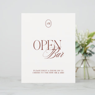 Papier Panneau de mariage classique ouvert Bar en terre c