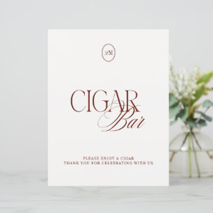 Papier Panneau de mariage classique pour bar à cigares en