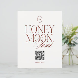 Papier Panneau de mariage QR pour cagnotte de lune de mie