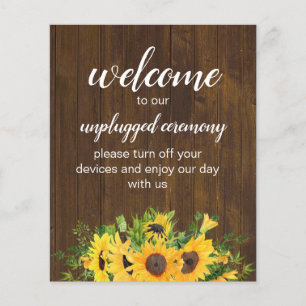 Papier Panneau de mariage rustique pour cérémonie en acou