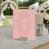 Papier Panneau de numéro de table de mariage victorien ro