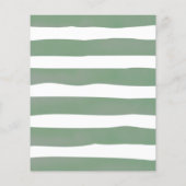 Papier Panneau de numéro de table Teddy Bear Sage Green (Dos)