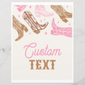 Papier Panneau de parti rose personnalisé (Devant)