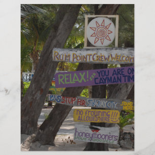 Papier Panneau de signalisation Rum Point Grand Cayman