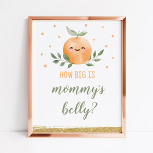 Papier Panneau Devine la Taille du Ventre de Maman Little