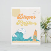 Papier Panneau du Baby shower Surf de  de calèche | SYMBO (Debout devant)
