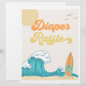 Papier Panneau du Baby shower Surf de  de calèche | SYMBO (Devant / Derrière)