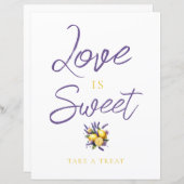 Papier Panneau Fête des mariées Lavande de citron (Devant / Derrière)