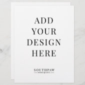 Papier Panneau Mariage 8,5 x 11 pouces - impression perso (Devant / Derrière)