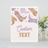 Papier Panneau occidental violet modifiable 8x10 (Debout devant)