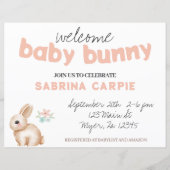 Papier Panneau personnalisé Baby Bunny Baby (Dos)