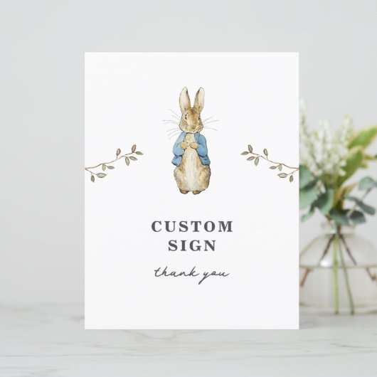Papier Panneau personnalisé Peter Rabbit (Debout devant)