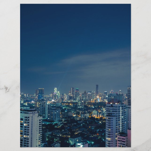 Papier Panorama nocturne de Bangkok (Devant)