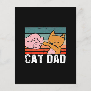 Papier Papa chat Cadeau fête des pères Cadeau rétro p
