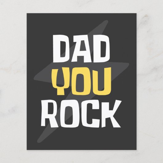 Papier Papa You Rock - Fête des pères / Cadeau d'annivers (Devant)