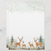 Papier papeterie bois cerf (Devant / Derrière)