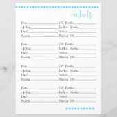 Papier papeterie du carnet de contact | Bleu bébé (Dos)