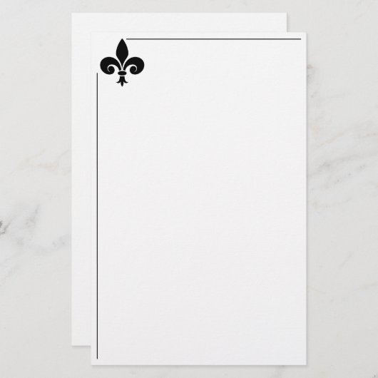 Papier papeterie Fleur De Lis (Devant / Derrière)