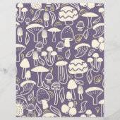 Papier papeterie gris pourpre de champignons (Dos)