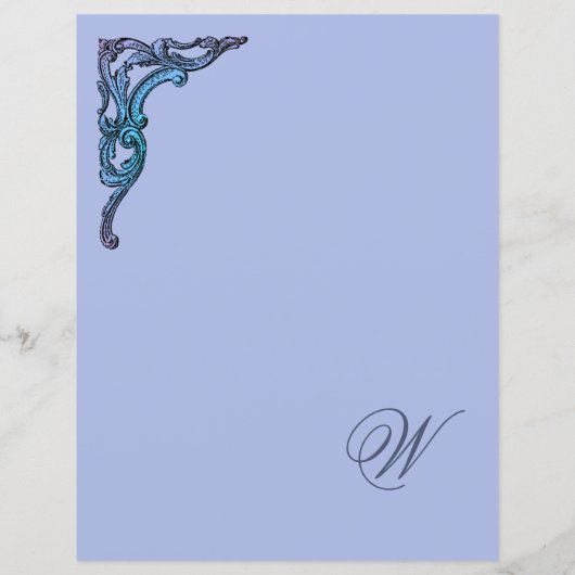 Papier papeterie Pastel Monogram Romantique (Dos)
