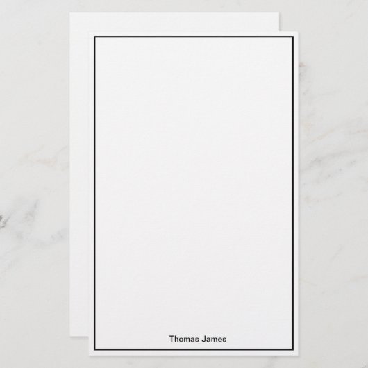 Papier papeterie personnalisé (Devant / Derrière)