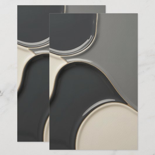 Papier papeterie polyvalent en graphisme élégant (Devant / Derrière)