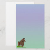 Papier papeterie pour Cheval de Mare et Foie (Devant / Derrière)