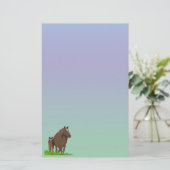 Papier papeterie pour Cheval de Mare et Foie (Debout devant)