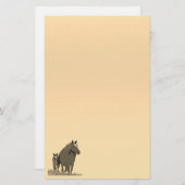 Papier papeterie pour Cheval de Mare et Foie (Devant / Derrière)