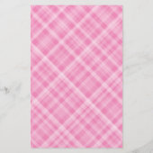Papier Papier à lettre carrée rose plaid (Dos)
