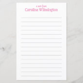 Papier Papier à lettre carrée rose plaid (Devant)