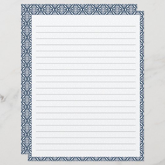 Papier papier à lettres linéaires (Devant / Derrière)