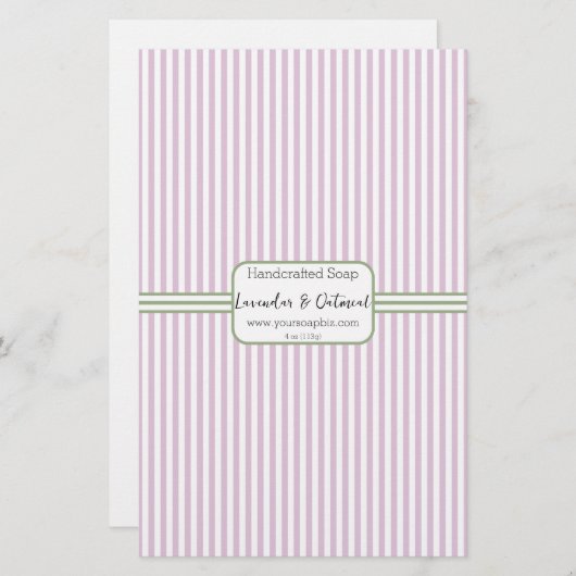 Papier Papier à papier à ruban vertical rose-pourp (Devant / Derrière)